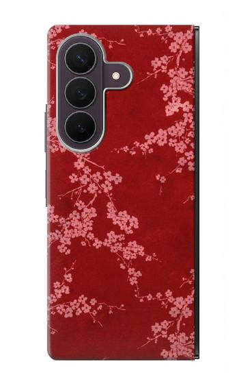 S3817 Red Floral Cherry blossom Pattern Case For Samsung Galaxy Z Fold 8 Ultra