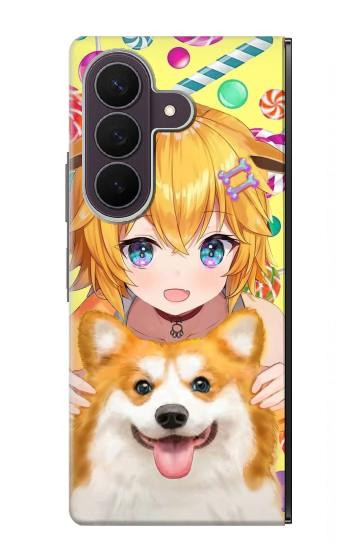 S3918 Baby Corgi Dog Corgi Girl Candy Case For Samsung Galaxy Z Fold 8 Ultra