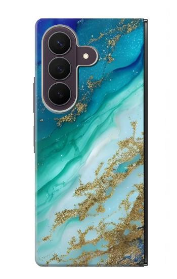 S3920 Abstract Ocean Blue Color Mixed Emerald Case For Samsung Galaxy Z Fold 8 Ultra