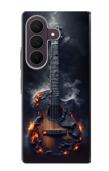 S3972 Burned Acoustic Guitar Graphic Case For Samsung Galaxy Z Fold 8 Ultra