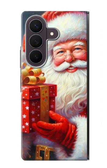 S4029 Xmas Smiling Santa Claus Gift Box Case For Samsung Galaxy Z Fold 8 Ultra