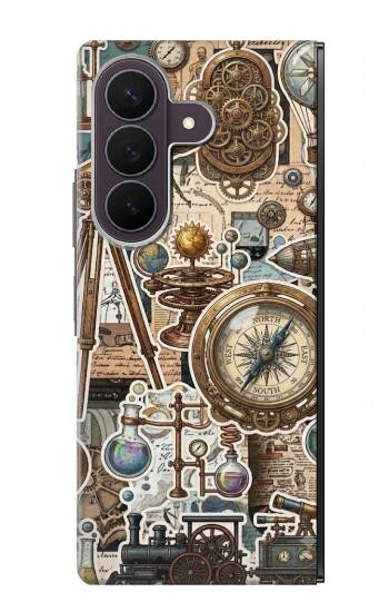 S4100 Vintage Scientific Discovery Collage Case For Samsung Galaxy Z Fold 8 Ultra