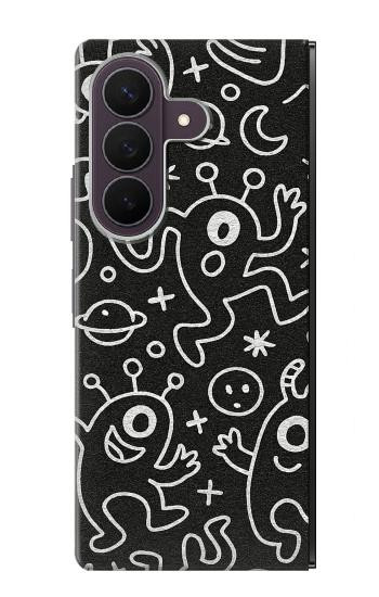 S4101 Cute Cartoon Monster Pattern Case For Samsung Galaxy Z Fold 8 Ultra