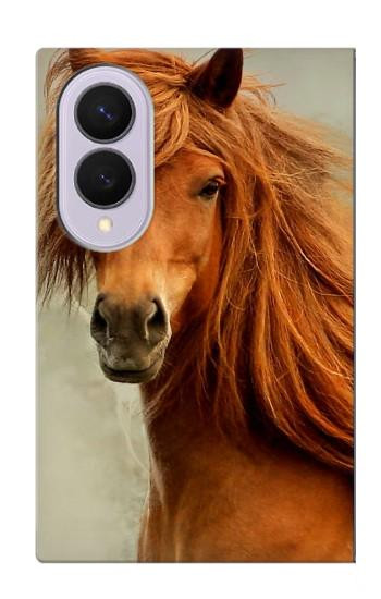 S1595 Beautiful Brown Horse Case For Samsung Galaxy Z Fold 8