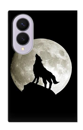 S1981 Wolf Howling at The Moon Case For Samsung Galaxy Z Fold 8