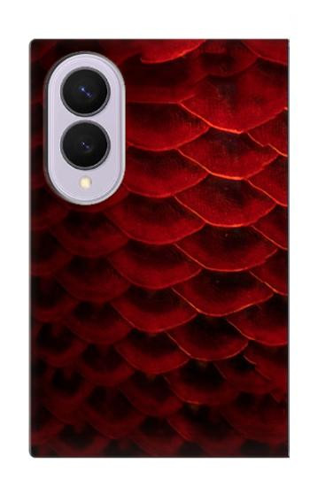 S2879 Red Arowana Fish Scale Case For Samsung Galaxy Z Fold 8