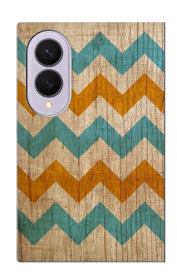 S3033 Vintage Wood Chevron Graphic Printed Case For Samsung Galaxy Z Fold 8