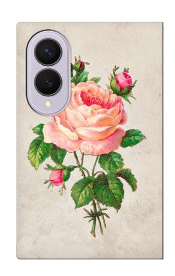 S3079 Vintage Pink Rose Case For Samsung Galaxy Z Fold 8
