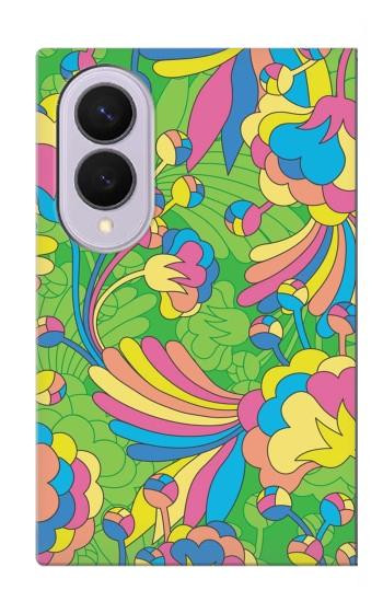 S3273 Flower Line Art Pattern Case For Samsung Galaxy Z Fold 8