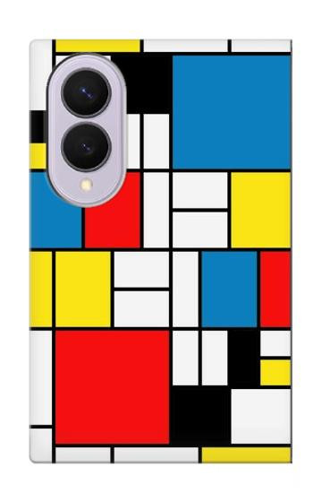 S3814 Piet Mondrian Line Art Composition Case For Samsung Galaxy Z Fold 8