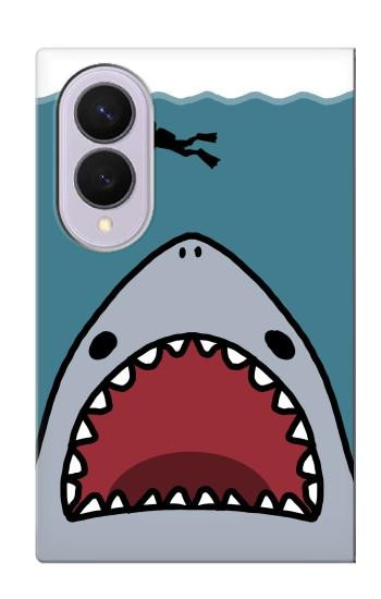 S3825 Cartoon Shark Sea Diving Case For Samsung Galaxy Z Fold 8
