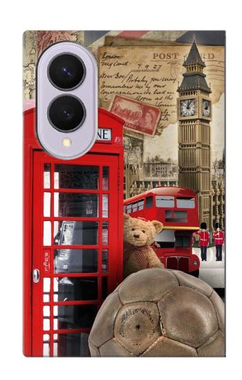 S3856 Vintage London British Case For Samsung Galaxy Z Fold 8