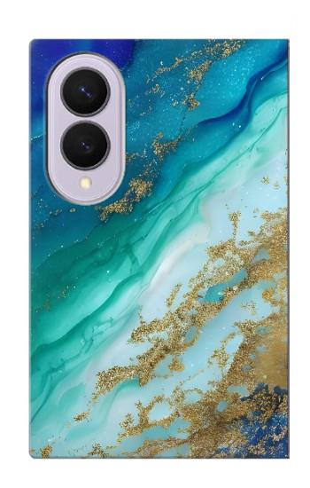 S3920 Abstract Ocean Blue Color Mixed Emerald Case For Samsung Galaxy Z Fold 8