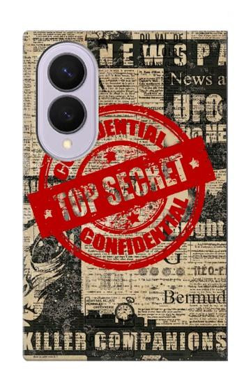 S3937 Text Top Secret Art Vintage Case For Samsung Galaxy Z Fold 8