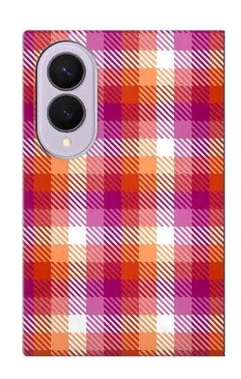 S3941 LGBT Lesbian Pride Flag Plaid Case For Samsung Galaxy Z Fold 8