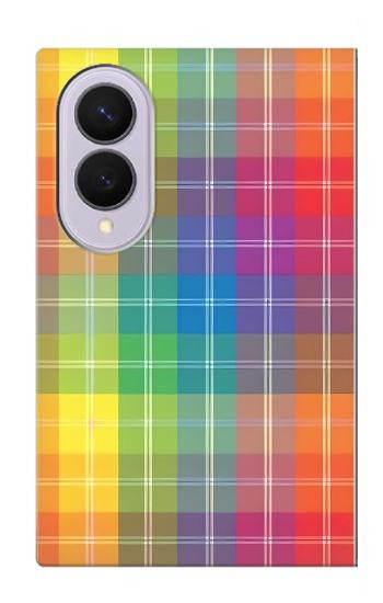 S3942 LGBTQ Rainbow Plaid Tartan Case For Samsung Galaxy Z Fold 8