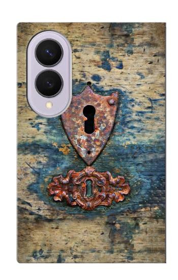 S3955 Vintage Keyhole Weather Door Case For Samsung Galaxy Z Fold 8