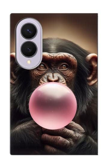 S3973 Chimpanzee Blowing Pink Bubblegum Case For Samsung Galaxy Z Fold 8