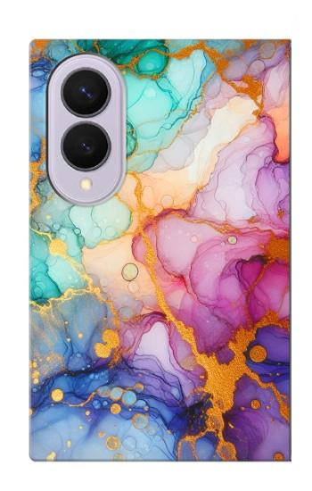 S4001 Multicolored Abstract Lilac Emerald Case For Samsung Galaxy Z Fold 8