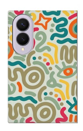 S4078 Abstract Colorful Doodle Pattern Case For Samsung Galaxy Z Fold 8