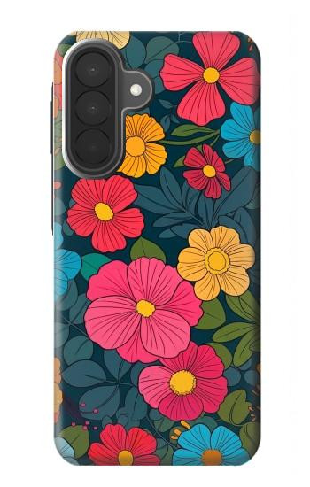 S4105 Vibrant Colorful Floral Pattern Case For Samsung Galaxy A27