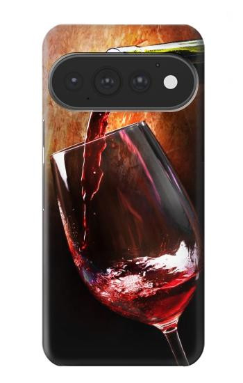 S2396 Red Wine Bottle And Glass Case For Google Pixel 11, 11 Pro