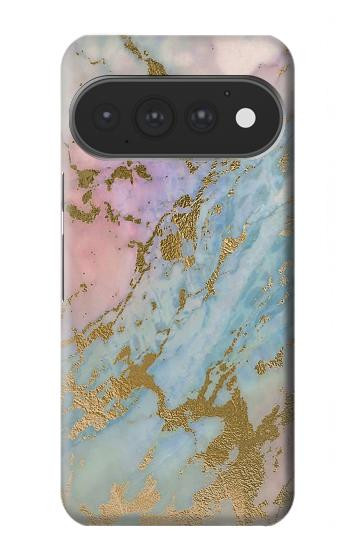 S3717 Rose Gold Blue Pastel Marble Graphic Printed Case For Google Pixel 11, 11 Pro