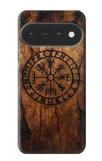 S4036 Viking Vegvisir Compass Wood Case For Google Pixel 11, 11 Pro