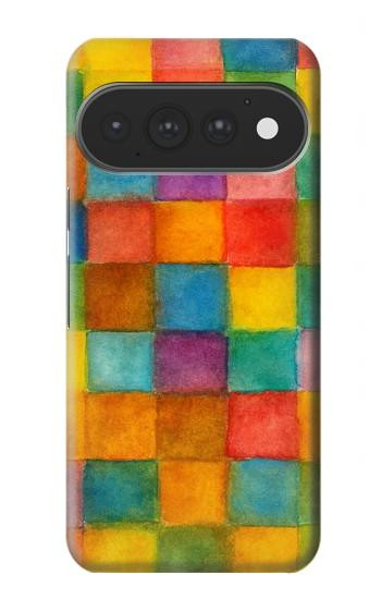 S4077 Water Color Painting Colorful Check Pattern Case For Google Pixel 11, 11 Pro