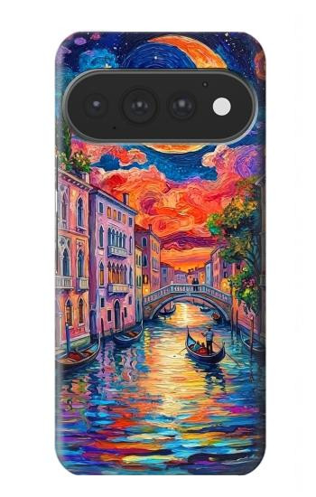 S4083 Colorful Painting Moonlit Venice City Case For Google Pixel 11, 11 Pro