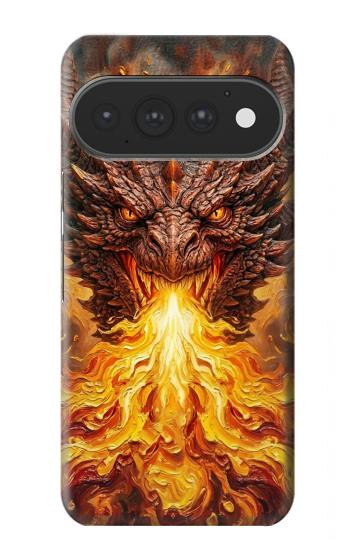 S4090 Epic Fire Dragon Fantasy Illustration Case For Google Pixel 11, 11 Pro