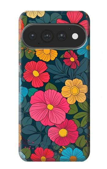 S4105 Vibrant Colorful Floral Pattern Case For Google Pixel 11, 11 Pro