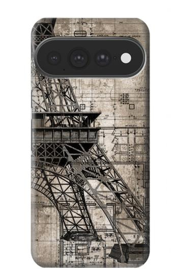 S3416 Eiffel Tower Blueprint Case For Google Pixel 11 Pro XL