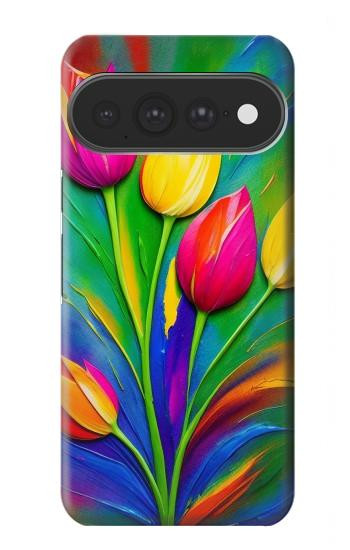 S3926 Colorful Tulip Oil Painting Case For Google Pixel 11 Pro XL