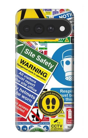 S3960 Safety Signs Sticker Collage Case For Google Pixel 11 Pro XL