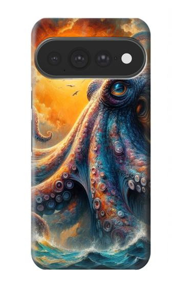 S4003 Oil Color Painting Giant Octopus Case For Google Pixel 11 Pro XL