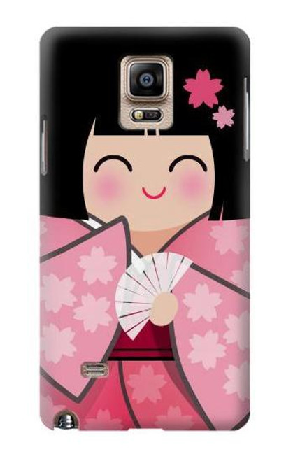 S3042 Japan Girl Hina Doll Kimono Case For Samsung Galaxy Note 4