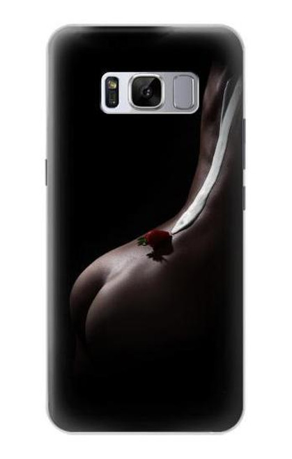 S0546 Sexy Cream Strawberry Case For Samsung Galaxy S8 Plus