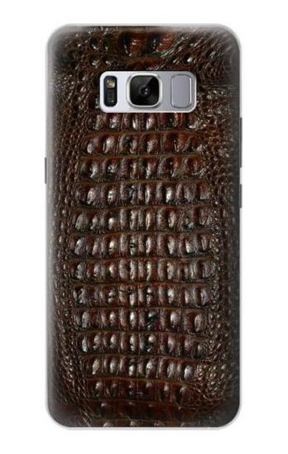S2850 Brown Skin Alligator Graphic Printed Case For Samsung Galaxy S8 Plus