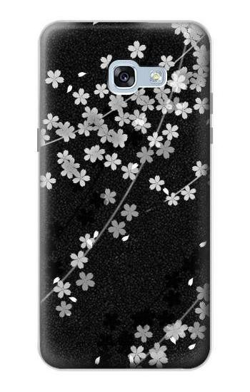 S2544 Japanese Kimono Style Black Flower Pattern Case For Samsung Galaxy A5 (2017)