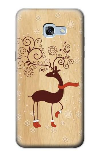 S3081 Wooden Raindeer Graphic Printed Case For Samsung Galaxy A5 (2017)