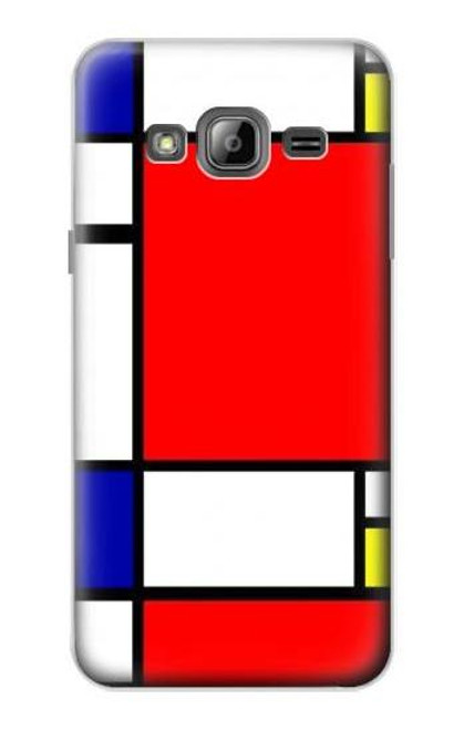 S0157 Composition Red Blue Yellow Case For Samsung Galaxy J3 (2016)