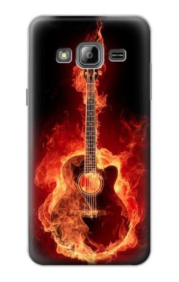 S0415 Fire Guitar Burn Case For Samsung Galaxy J3 (2016)