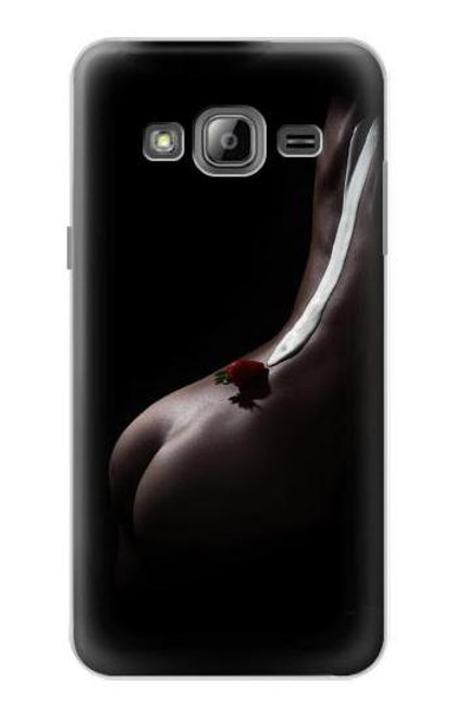 S0546 Sexy Cream Strawberry Case For Samsung Galaxy J3 (2016)