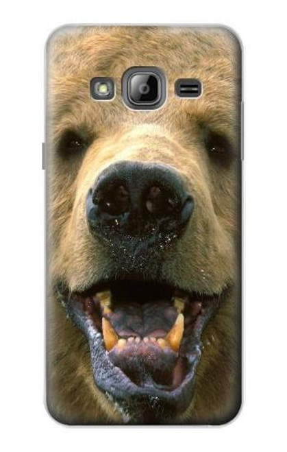 S0840 Grizzly Bear Face Case For Samsung Galaxy J3 (2016)