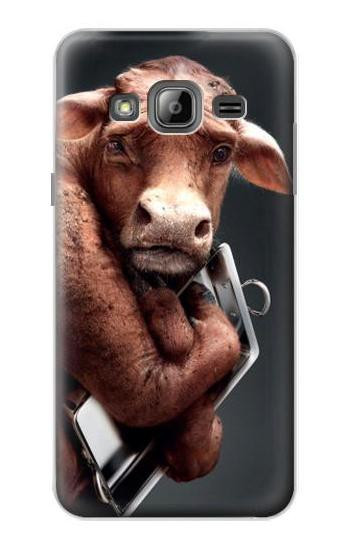 S1271 Crazy Cow Case For Samsung Galaxy J3 (2016)