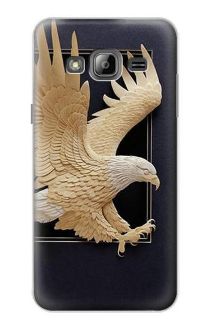 S1383 Paper Sculpture Eagle Case For Samsung Galaxy J3 (2016)