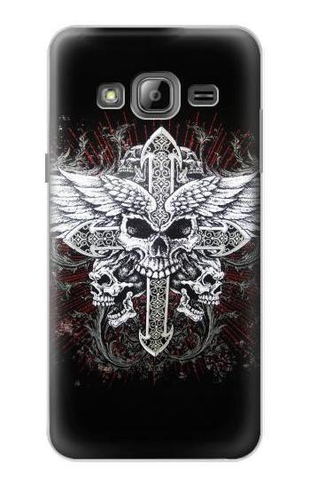 S1434 Skull Wing Tattoo Biker Case For Samsung Galaxy J3 (2016)