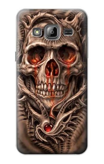 S1675 Skull Blood Tattoo Case For Samsung Galaxy J3 (2016)