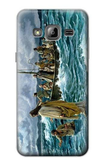 S1722 Jesus Walk on The Sea Case For Samsung Galaxy J3 (2016)
